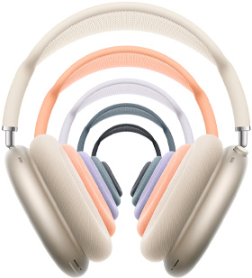 Services Max, over-ear headphones, purple color, ear cushion, telescoping arms, headband