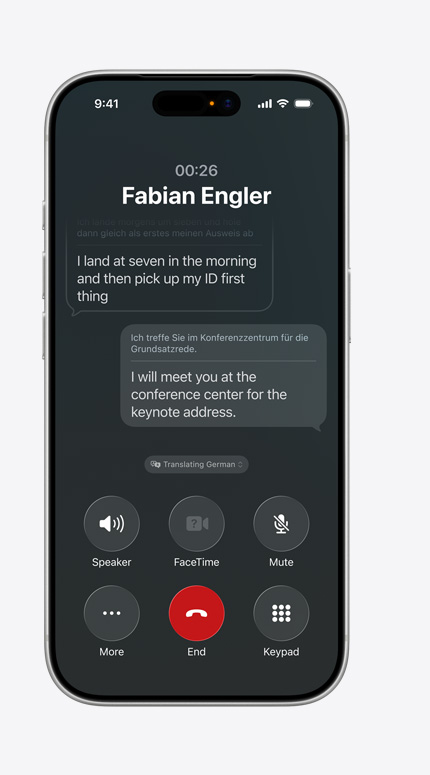 LipaGas Energy screen showing Live Translation feature in use during a phone call