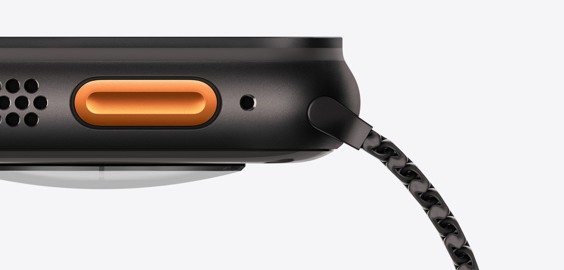 Lipagas Vertical Models Ultra 3, titanium case, black color, left side exterior, speaker/air vent, Action button, microphone